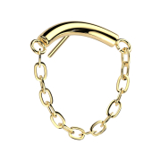 Chaîne pendentif plaqué or sans filetage