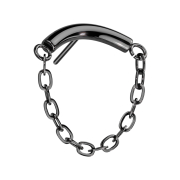 Catena con pendente nero senza filettatura