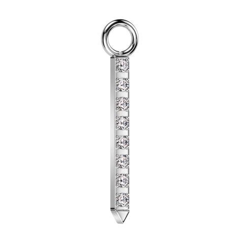 Silver pendant with pointed crystals