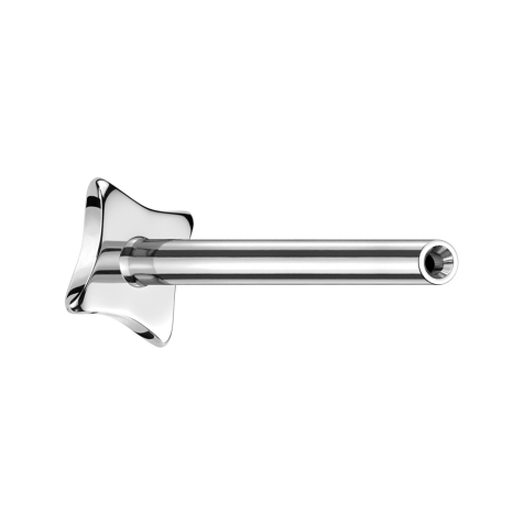 Barrette Micro Threadless Labret carrée argentée