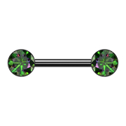 Barbell Threadless schwarz mit zwei Halbkugeln schwarz...