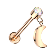 Micro Threadless Labret rosegold Zylinder rosegold...