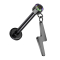Micro Labret sans filetage noir Cylindre noir Cristal foncé multicolore Pendentif Éclair noir