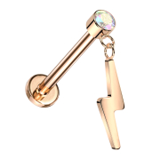Micro Threadless Labret rosegold Zylinder rosegold...
