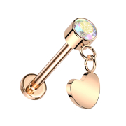 Micro Threadless Labret rosegold Zylinder rosegold...