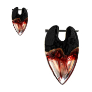 Ohrring Surf färbung Epoxy rot aus Arang Holz