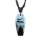 Collier noir pendentif cercueil chauve-souris époxy transparent