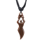Collana con ciondolo nero della dea in legno di Narra