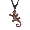 Collier noir pendentif Geko en bois Narra
