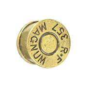 Flesh plug gold-plated cartridge case magnum