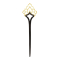 Mandala flame gold-plated hairpin made from Narra wood