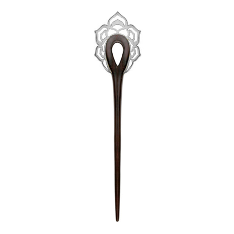 Hairpin mandala spade silver made of Narra wood