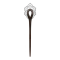 Hairpin mandala spade silver made of Narra wood