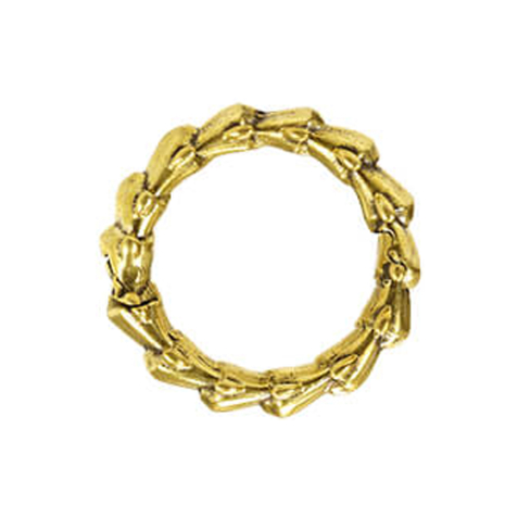 Ear weight segment ring hinged snake endless