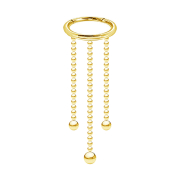 Micro anneau segment pliable doré pendentif...