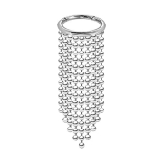 Micro anneau segment pliable argent pendentif horizontal...