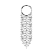 Micro anneau segment pliable argent pendentif neuf...