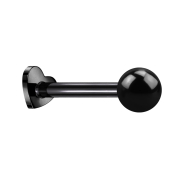 Micro labret cœur filetage intérieur noir...