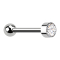 Micro Barbell filetage intérieur argent avec boule argent cylindre haut argent avec cristal argent