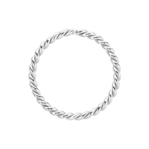 Micro piercing ring braided silver