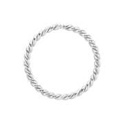 Micro piercing ring braided silver