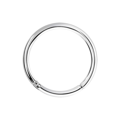 Micro segment ring hinged silver rhodium plated