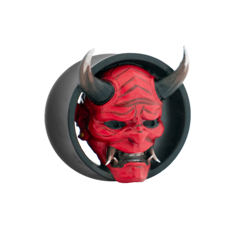 Flared Tunnel schwarz Hannya Maske