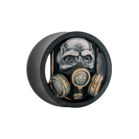 Flared Tunnel schwarz Gasmaske