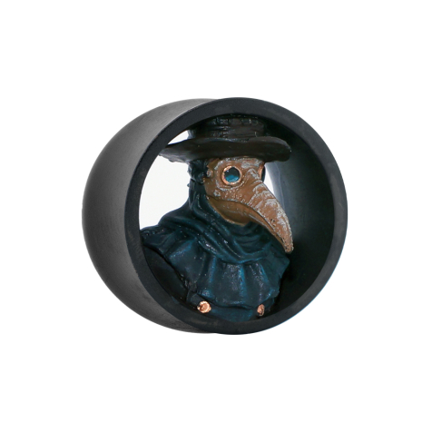 Flared tunnel black plague doctor right