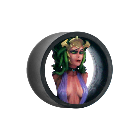 Flared tunnel black Medusa right