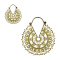 Gold-plated flower dotted earring