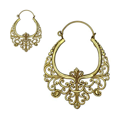 Boucles doreilles plaqué or Mandala Aigle