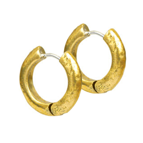 Orecchino a martello placcato oro