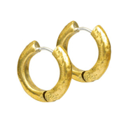 Orecchino a martello placcato oro