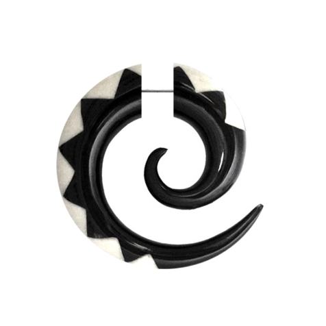 Fake Spirale aus Horn dreiecke aus Knochen