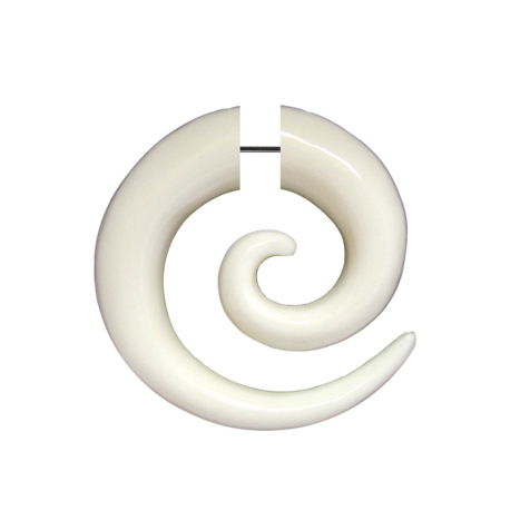 Finta spirale bianca in osso