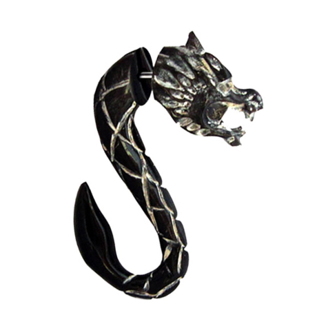 Fake Spirale Haken Drache aus Horn