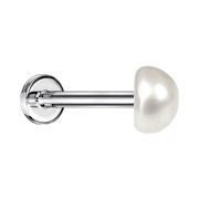 Micro Labret Innengewinde silber Perle