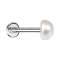 Micro labret internal thread silver pearl