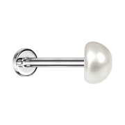 Micro Labret femelle argent perle