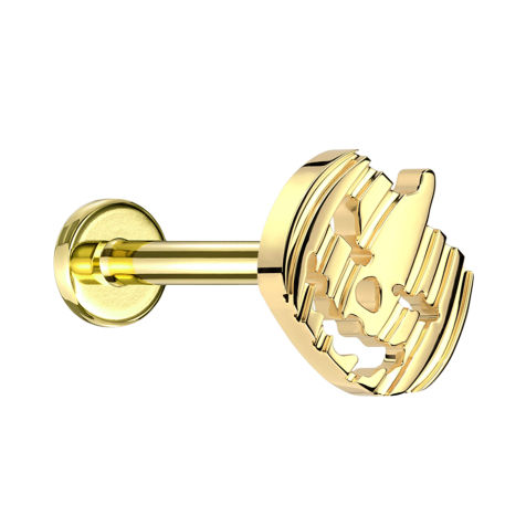 Micro Labret Innengewinde vergoldet Halloweenkürbis vergoldet