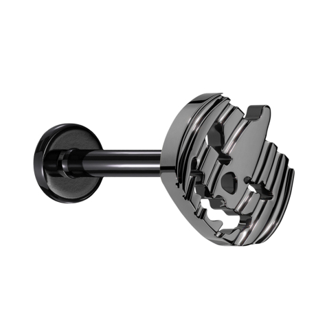 Micro Labret filetage intérieur noir Citrouille dHalloween noire