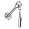 Micro labret filetage intérieur argent cylindre argent cristal argent pendentif goutte argent