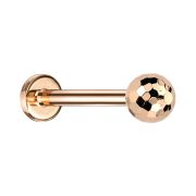 Labret Micro Threadless oro rosa con sfera disco oro rosa