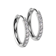 Silver crystal earrings