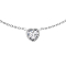 Collana argento ciondolo cuore cristallo argento