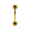 Micro banana filettatura interna placcata oro con due sfere