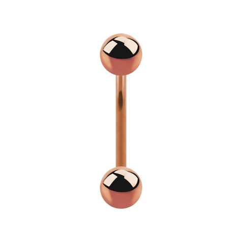 Micro banana rose gold internal thread with two balls
