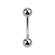 Micro Banane silber mit zwei Kugeln