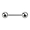 Micro Barbell argent avec deux boules